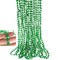 GiftExpress 12 pack of 33 St. Patricks Day Shamrock bead Necklaces, Mardi Gras Bead Necklaces, Matellic Green Shamrock Clover Bead Necklaces, Party Beads, Costume Jewelry